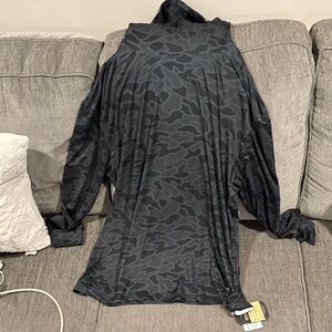 BURLEBO Black and Gray Performance Hoodie